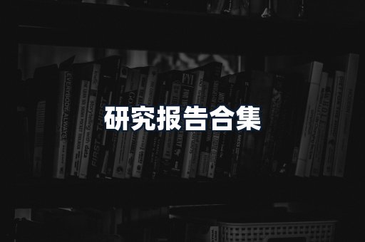 研究报告合集